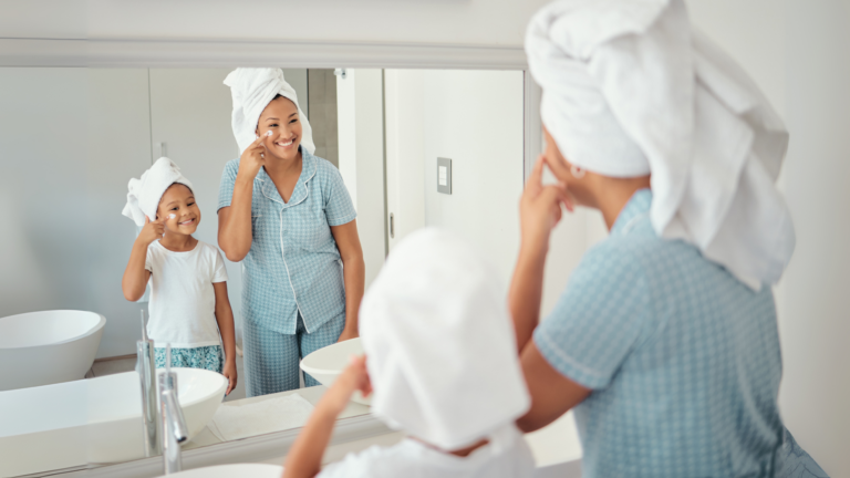 Routine d'une maman avec sa fille